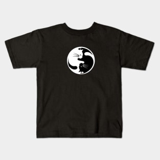 Cat - Ying Yang Kids T-Shirt